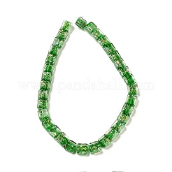 Нити стеклянных бусин из дихроичной фольги ручной работы&nbsp;DICH-U001-07E