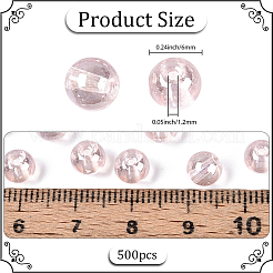 500 шт. прозрачные стеклянные бусины&nbsp;SEED-PA0001-08B