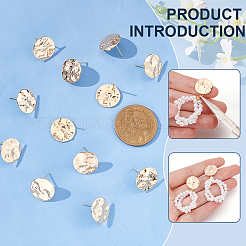 12 pieza de fornituras de aretes de latón&nbsp;KK-BC0011-35