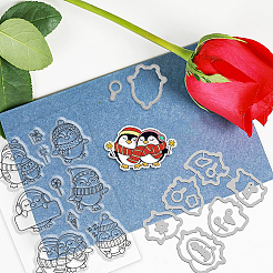 PVC-Kunststoffstempel und Stanzschablonen aus Kohlenstoffstahl&nbsp;DIY-BC0005-73
