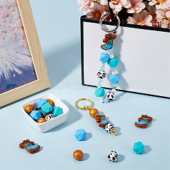 25шт 5 стиля силиконовые бусины SIL-SC0002-08