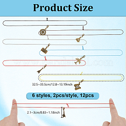 12 corda elastica per notebook in poliestere&nbsp;HJEW-OC00393