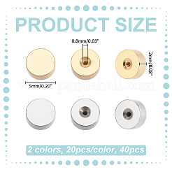 40 шт. 2-х цветные ушные гайки из нержавеющей стали 304&nbsp;STAS-ME0002-90