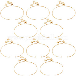 10 pièce de chaîne coulissante en laiton de 1 mm pour la fabrication de bracelets&nbsp;MAK-BBC0001-37