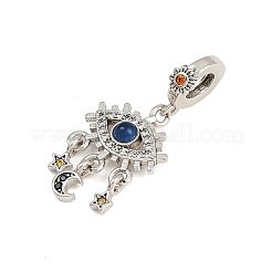 Европейские подвески из латуни с цветными стразами&nbsp;LS-KK-P324-08P