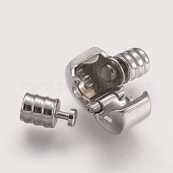 Anlaufgeschützte europäische Verschlüsse aus Edelstahl 304 mit Kordelenden&nbsp;X-STAS-F083-12P