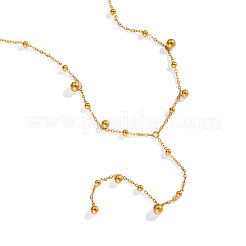 Европейские ожерелья из круглой бусины с кисточками из нержавеющей стали для женщин BF6806