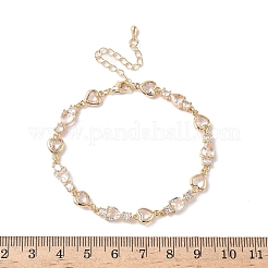 Браслеты из кубического циркония в форме сердца BJEW-L711-02G-09