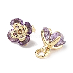 Латунные микро проложить кубического циркония подвески KK-C051-14G-05