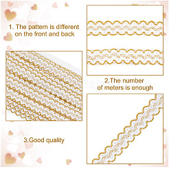Filigranes gewelltes Spitzenband aus Polyester&nbsp;OCOR-WH0082-211C