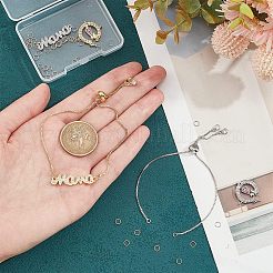 12個 4色 半完成ラックメッキ真鍮チェーンブレスレット  長持ちメッキ  カドミウムフリー＆鉛フリー  丸カン付き  スライダー コネクタ ブレスレット作成用  ミックスカラー  9-1/8~9-1/2インチ（23~24cm）  穴：2mm  シングルチェーンの長さ：約115~120mm  3個/カラー&nbsp;KK-NB0002-71