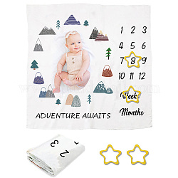 Coperta mensile in poliestere per bambini e bambine, per la decorazione del puntello di sfondo della fotografia della coperta della foto del bambino, montagna, 1200x1200mm