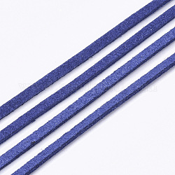 Corda suede imitato, pizzo in finta pelle scamosciata, blu royal, 2.5~2.8x1.5mm, circa 1.09 iarde (1 m)/filo