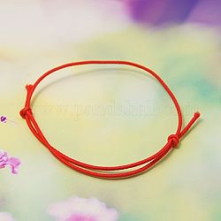Elastic Cord Bracelet Making, Red, Adjustable Diameter: 50~75mm