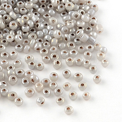 (servicio de reempaquetado disponible) perlas de vidrio, Ceilán, redondo, marrón rosado, 12/0, 2mm, agujero: 1 mm, aproximamente 12 g / bolsa