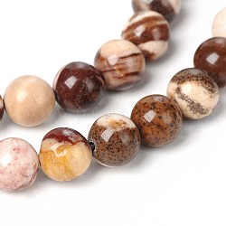Agate naturelle australien chapelets de perles rondes, agate naturel, 8mm, Trou: 1mm, Environ 49 pcs/chapelet, 15.7 pouce