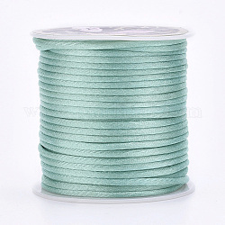 Нейлоновая нить, гремучий атласный шнур, бледно-зеленый, 1 мм, около 87.48 ярда (80 м) / рулон