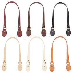Pandahall elite 6 pz 6 colori similpelle cucire sui manici delle borse, con accessori di ferro, colore misto, 67x4.1x0.7cm, Foro: 1.5 mm, 1pc / color