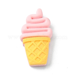 不透明樹脂模造食品デコデンカボション  ピンク  アイスクリーム  28x15x6.5mm