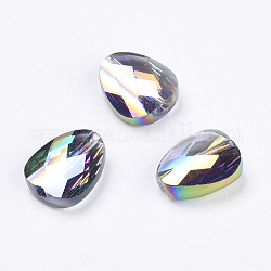 Abalorios de cristal austriaco de imitación, aaa grado, facetados, lágrima, colorido, 10x8x3.5mm, agujero: 0.9~1 mm