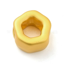 Perlas de aleación de zinc, color dorado mate, flor, 9.5x10x6mm, agujero: 3.5 mm