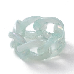 Anneaux de chaîne gourmette en acrylique transparent, turquoise pale, diamètre intérieur: 19 mm