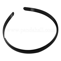 Kunststoff Haarband Zubehör, Schwarz, 8 mm breit