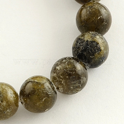 Round Natural Labradorite Gemstone Beads Strands, 10mm, Hole: 1.5mm, about 38pcs/strand, 14.9inch
