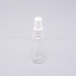 Kunststoff-Sprühflaschen mit runder Schulter, mit feinem Sprühnebel & Staubkappe, nachfüllbare Flasche, Transparent, 11.45x3.2 cm, Kapazität: 50 ml
