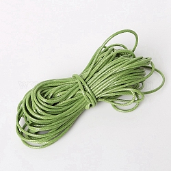 Gewachsten Polyester-Schnur, Runde, dunkles Seegrün, 1.5 mm, 10 m / Bündel