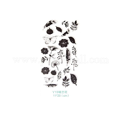 Sellos de silicona, para diy scrapbooking, álbum de fotos decorativo, hacer tarjetas, hojas de sellos, patrón de mariposa y flor, Claro, 10~21.5x10~20 cm