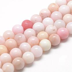 Chapelets de perles en opale rose naturelle, Grade a, ronde, 10mm, Trou: 1mm, Environ 40 pcs/chapelet, 15.7 pouce