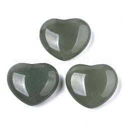 Pierre d'amour de coeur d'aventurine verte naturelle, pierre de palme de poche pour équilibrer le reiki, 20x23x10mm