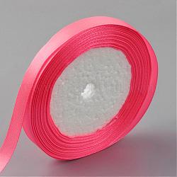 Single Face Satin Ribbon, Polyester Ribbon, Light Coral, 2 inch(50mm), about 25yards/roll(22.86m/roll), 100yards/group(91.44m/group), 4rolls/group