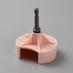 Пластик с адаптером для вязальной машины из нержавеющей стали, розовые, 6.3x6.9x8.3 см
