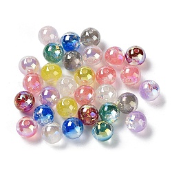 Acryl-Perlen, Runde, Mischfarbe, 10x9.5 mm, Bohrung: 1.8 mm