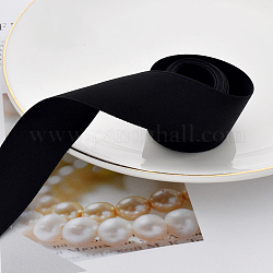 Polyester Ribbon, for Bowknot Tie, Sew on Hair Barrette Accessories, Black, 5/8 inch(16mm), about 6.56 Yards(6m)/Roll