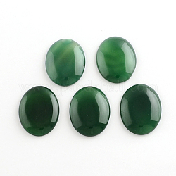 Cabochon pietra preziosa verde naturale, ovale, 40x30x6~9mm
