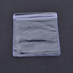 Sacs rectangulaires en PVC à fermeture à glissière, top étanchéité des sacs épais, bleu clair, 7x5 cm, épaisseur unilatérale: 0.3 mm, environ 100 pcs / sachet 