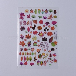 Filler Stickers(No Adhesive on the back), for UV Resin, Epoxy Resin Jewelry Craft Making, Leaf Pattern, 150x100x0.1mm