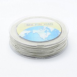 Polyesterfaden, Metallfaden für die Schmuckherstellung, Silber, 1 mm, ca. 32.8 Yard (30m)/Rolle
