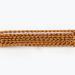 Плетеные неэластичный бисером металлические шнуры, 8-слойные, цвет шоколада, 1 мм, около 109.36 ярда (100 м) / пачка