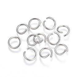 Anillos de salto de 304 acero inoxidable, anillos del salto abiertos, color acero inoxidable, 10x1.4mm, diámetro interior: 7 mm