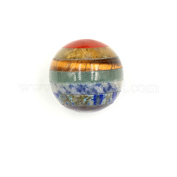 7 sfera di pietre preziose chakra, gemma naturale senza perline forate, tondo, 20mm