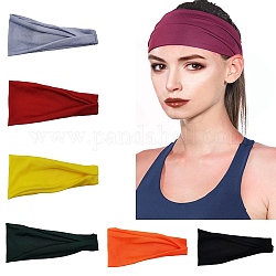 Тканевые эластичные повязки на голову для йоги, спортивные повязки на голову для женщин и девочек, разноцветные, 10x240 мм