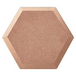 MDFウッドボード  セラミック粘土乾燥ボード  セラミック作成ツール  六角  淡い茶色  17x19.7x1.5cm