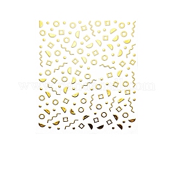 Heißprägen von 3D-Wasserzeichen-Schieberegler-Gel-Nagelkunst-Abziehbildern, Geometrie Pfeil Bowknot selbstklebende Nageltransfers, für Nagelspitzen Dekorationen, Geometrisches Muster, 9x7.7 cm