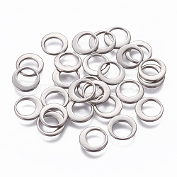 Encantos de 304 acero inoxidable, anillo, color acero inoxidable, 10x1mm