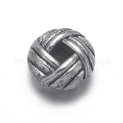 Tibetan Style Alloy Beads, Lead Free & Cadmium Free, Rondelle, Antique Silver, about 6mm wide, 3.2mm thick, hole: 2mm