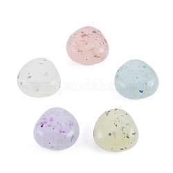 Perles acryliques opaques style pierre marbrée, pépites, couleur mixte, 17x17.5x9.5mm, Trou: 1.5mm
